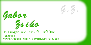 gabor zsiko business card